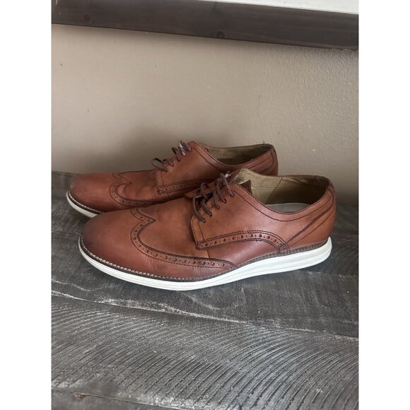 Cole Haan Men Original Grand Shortwing Ox Woodbury/Ivory C26471 US 10.5 M - Picture 1 of 6